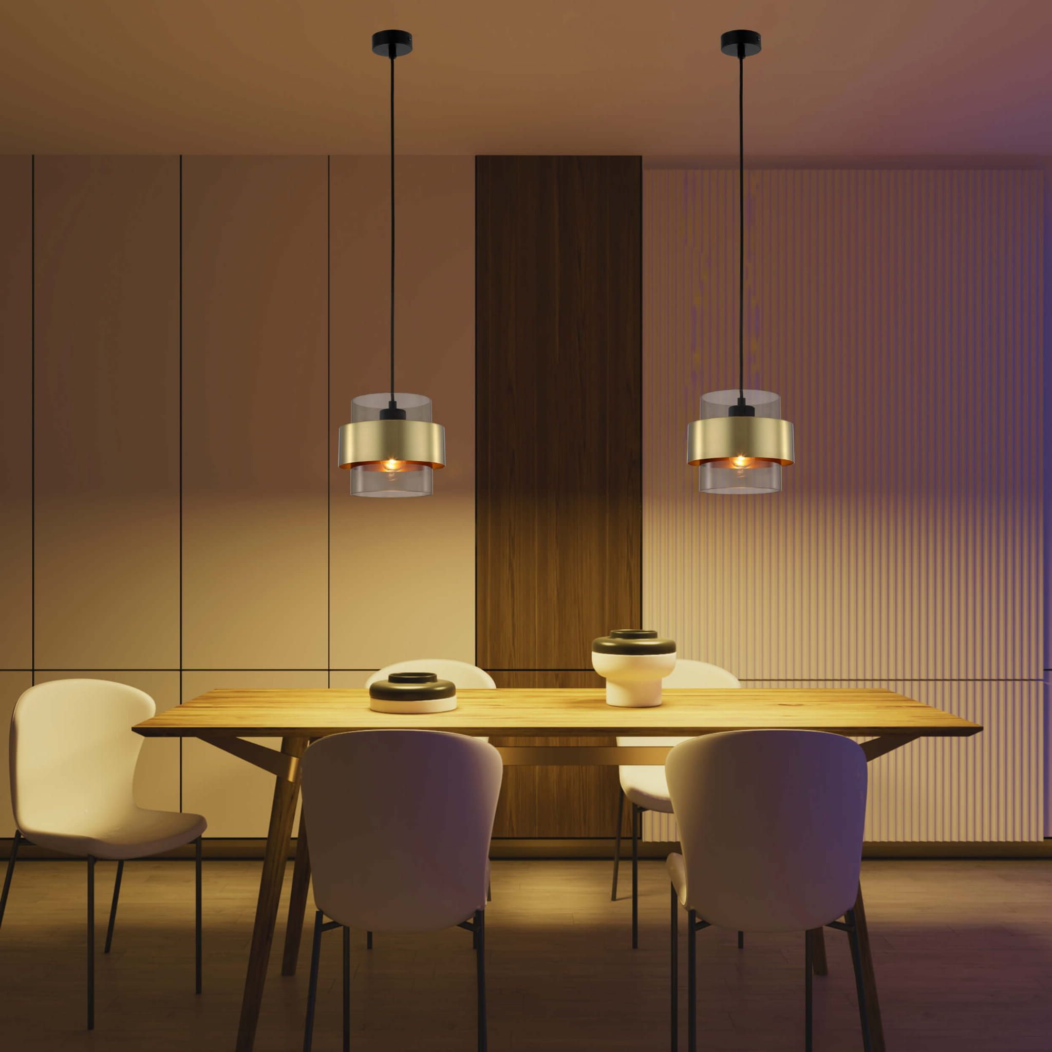 Light Prestige Miele lampa wisząca 1x40 W przezroczysta-złota LP-866/1PSM/GD - Wysyłka w 24h