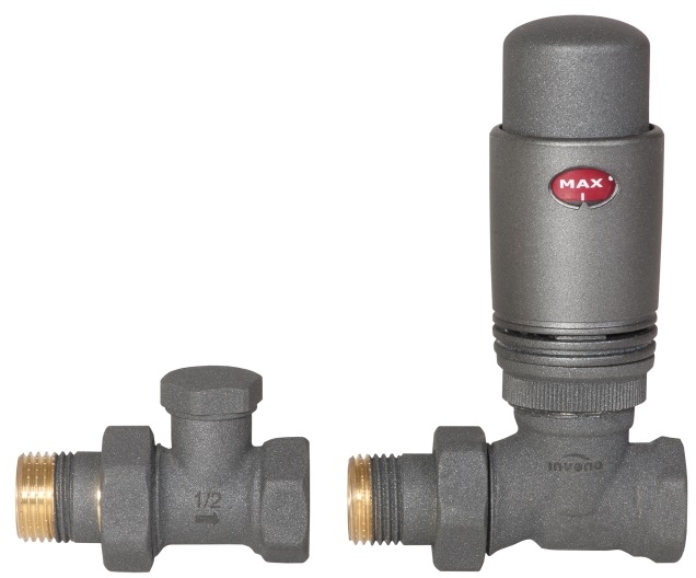 Invena zestaw termostatyczny prosty grafit CD-80-P15