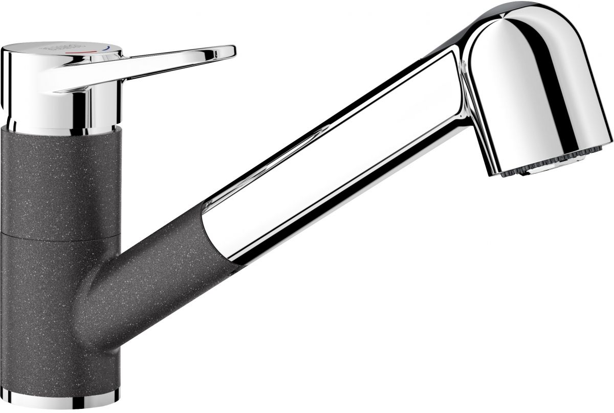 Blanco Wega-S II bateria kuchenna stojąca z wyciąganą wylewką Silgranit antracyt/chrom 526420