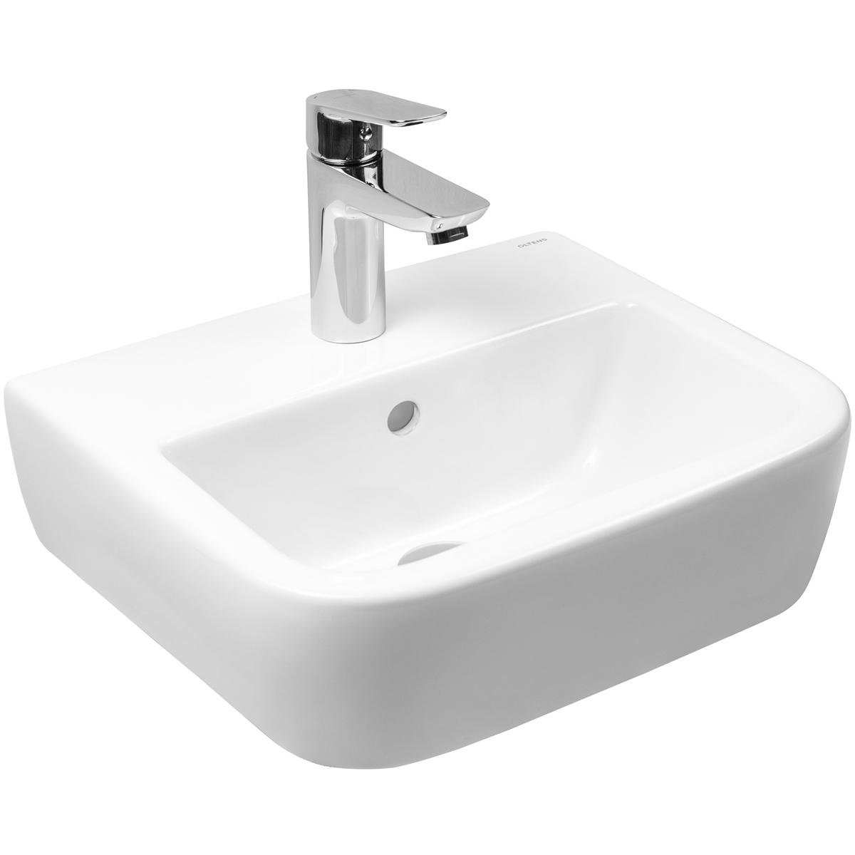 Oltens Vernal umywalka 40x32,5 cm półokrągła biała 41003000 - Wysyłka w 24h