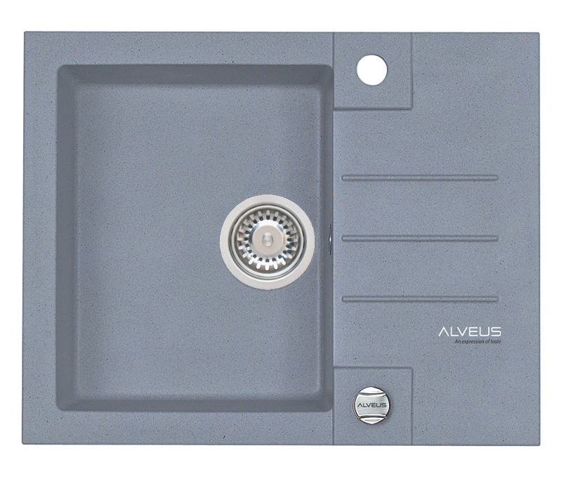 Alveus Rock 30 zlewozmywak 1-komorowy 59,5x47,5 cm Granital Plus steel-G04M 4213004