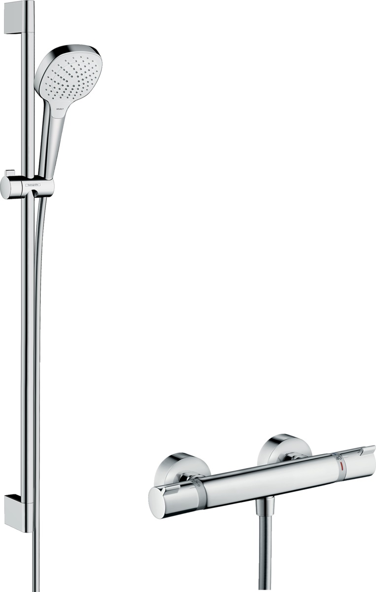 Hansgrohe Croma Select E zestaw prysznicowy ścienny termostatyczny EcoSmart biały/chrom 27082400 - Wysyłka w 24h