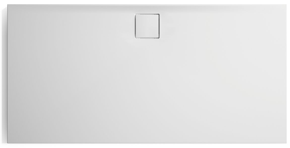 Hüppe EasyFlat 4 kąt brodzik 100x80 cm prostokątny biały mat EF0103083