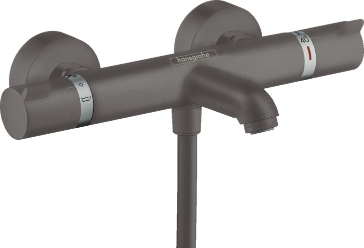 Hansgrohe Ecostat Comfort bateria wannowo-prysznicowa ścienna termostatyczna czarny chrom szczotkowany 13114340