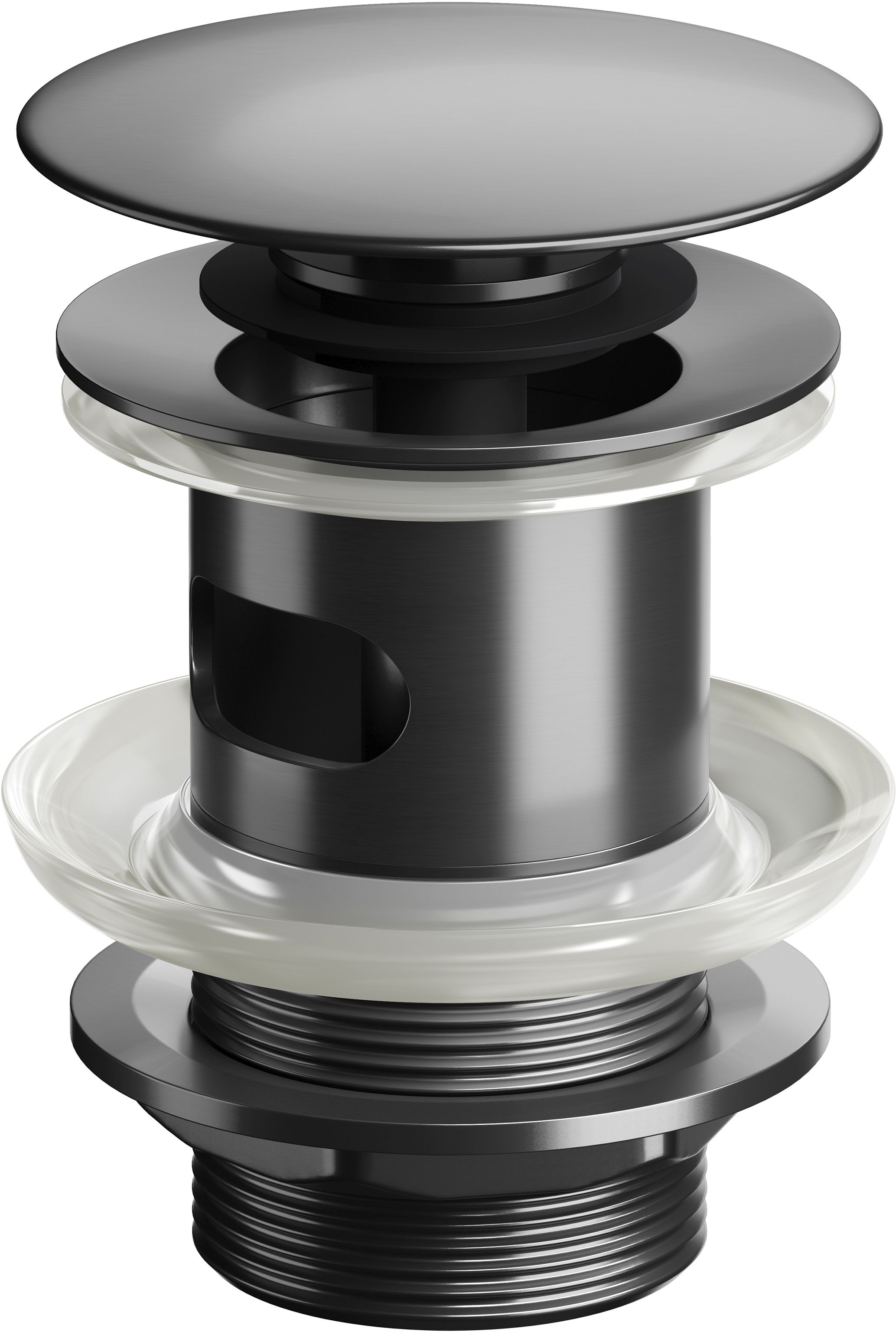 Cersanit korek do umywalki klik-klak z przelewem gun metal S951-558