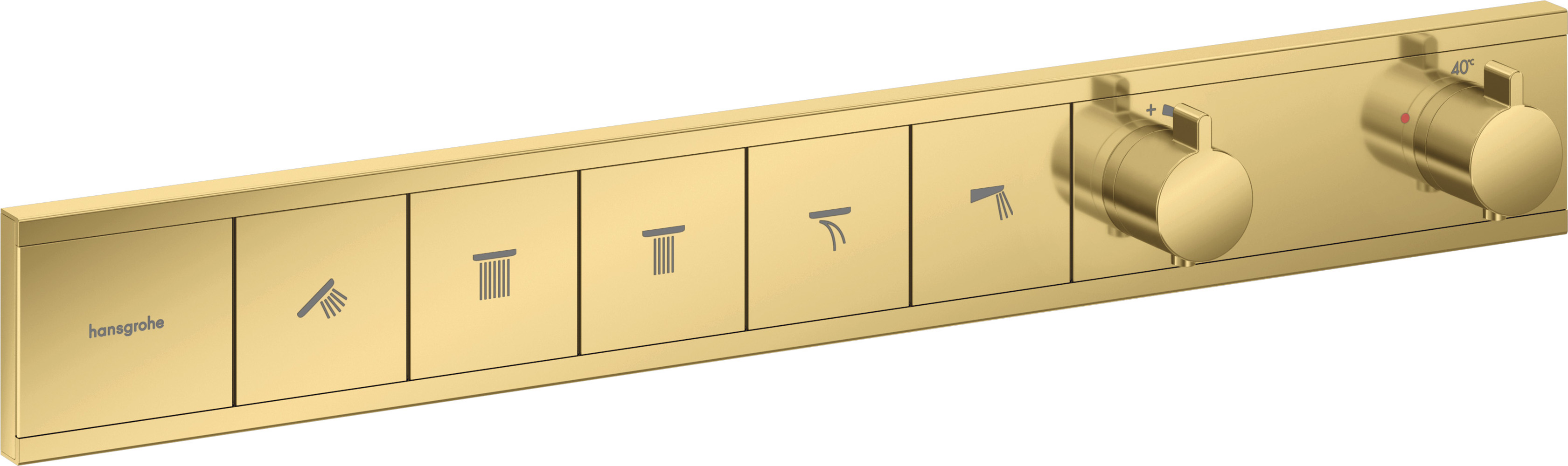 Hansgrohe RainSelect bateria wannowo-prysznicowa podtynkowa termostatyczna złoty optyczny polerowany 15384990