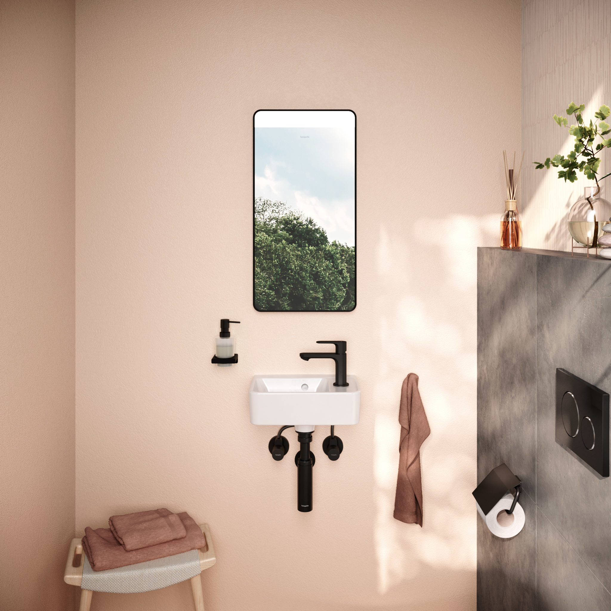 Hansgrohe Xanuia Q umywalka 36x25 cm prostokątna ścienna biała 60129450
