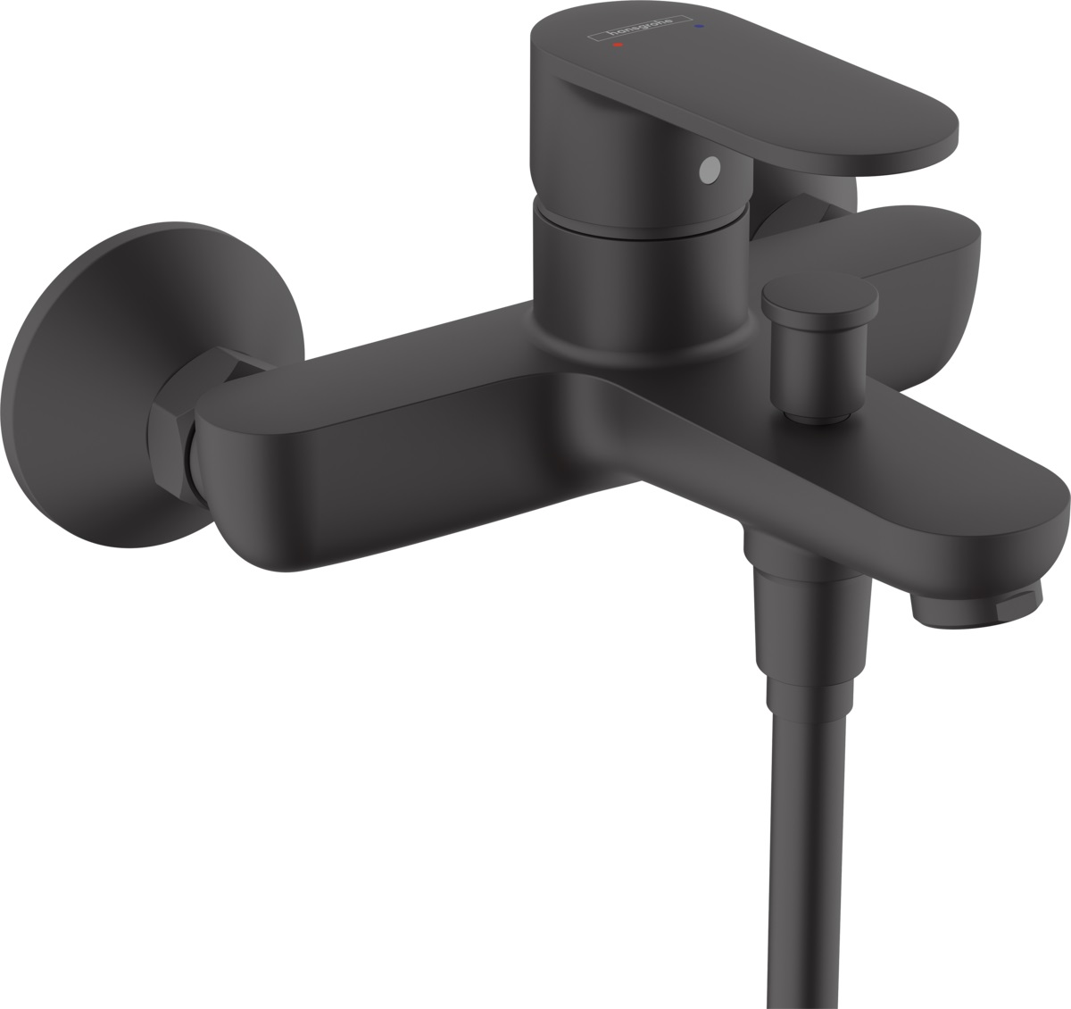 Hansgrohe Vernis Blend bateria wannowo-prysznicowa ścienna czarny mat 71440670 - Wysyłka w 24h
