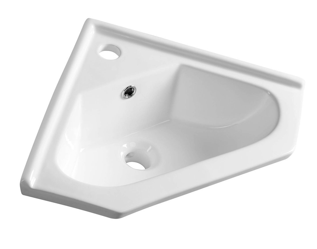 Aqualine umywalka 41x41 cm meblowa narożna biała 1601-40