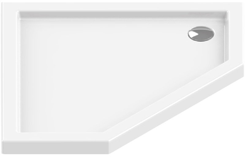 New Trendy New Azura brodzik 90x90 cm pięciokątny biały B-0365