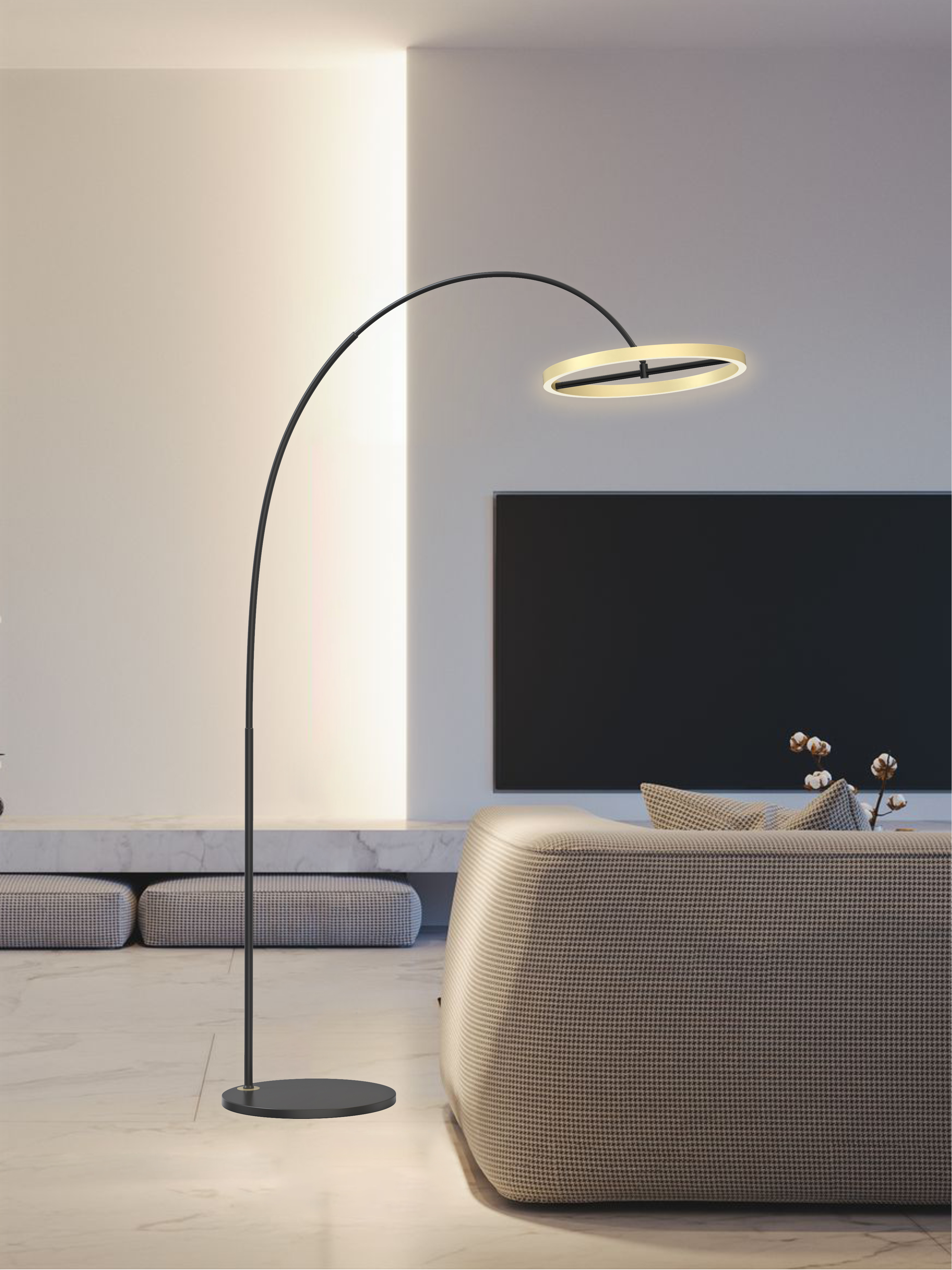 Aviano Brest lampa stojąca 1x21 W czarna 3016-104L