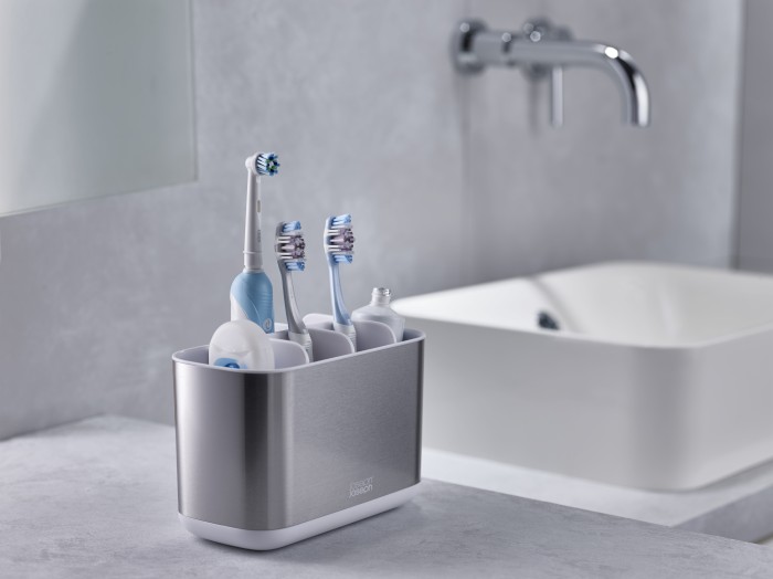 Joseph Joseph Easy Store Steel pojemnik na szczoteczki do zębów srebrny/biały 70531 - Wysyłka w 24h