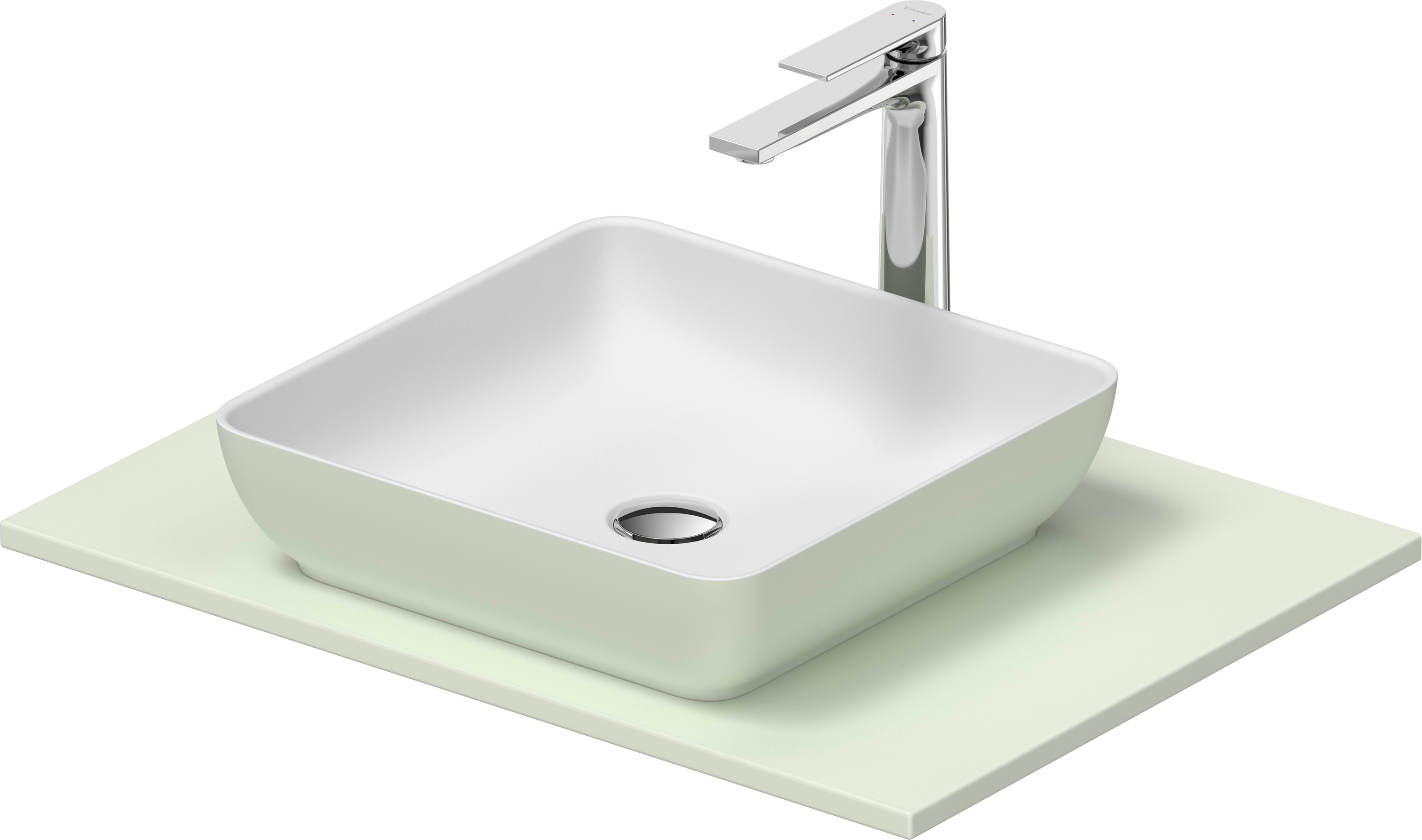 Duravit Sivida umywalka z konsolą 68 cm zieloną 268017FH00