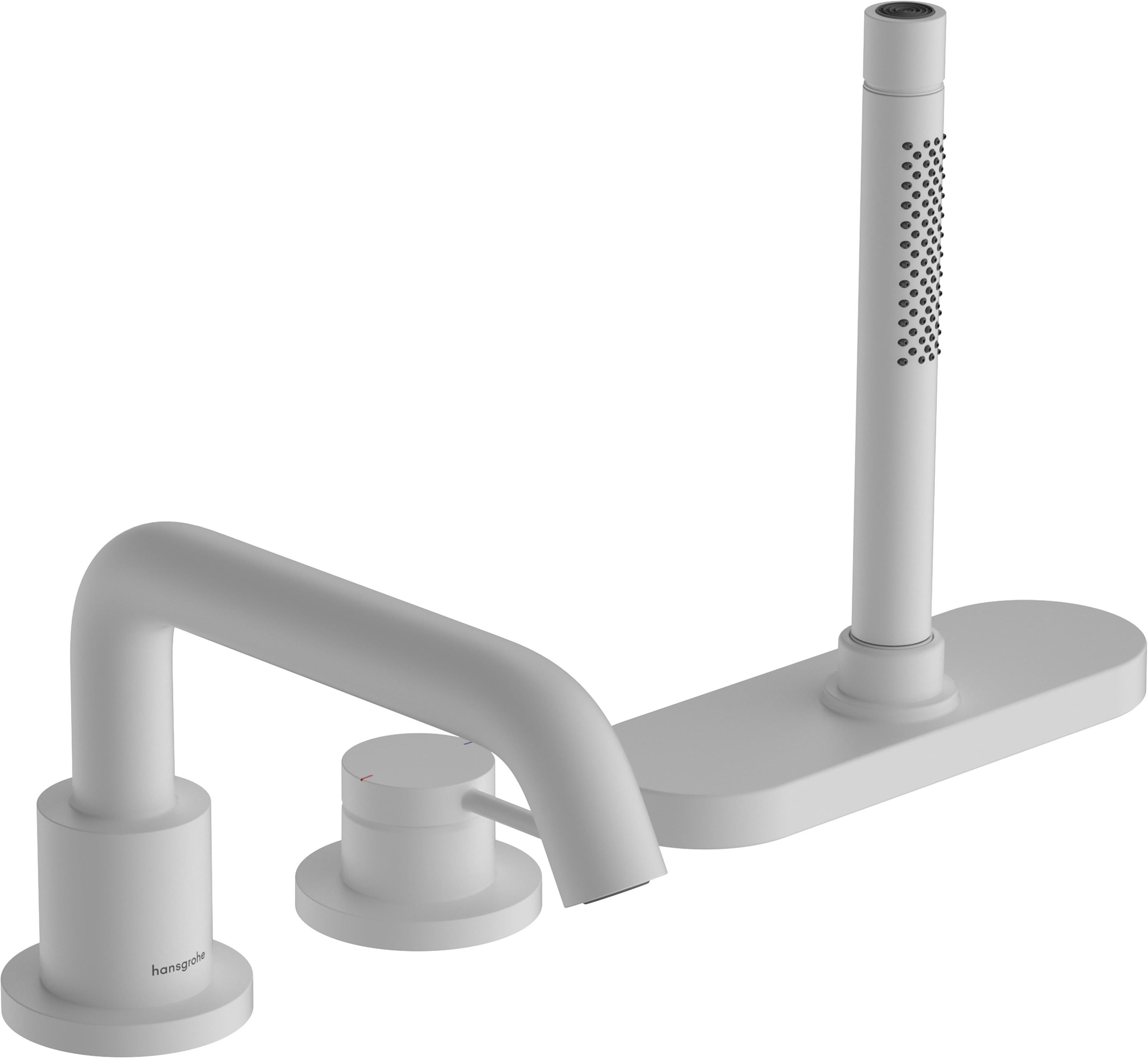 Hansgrohe Tecturis S bateria wannowo-prysznicowa 3-otworowa biały mat 73447700