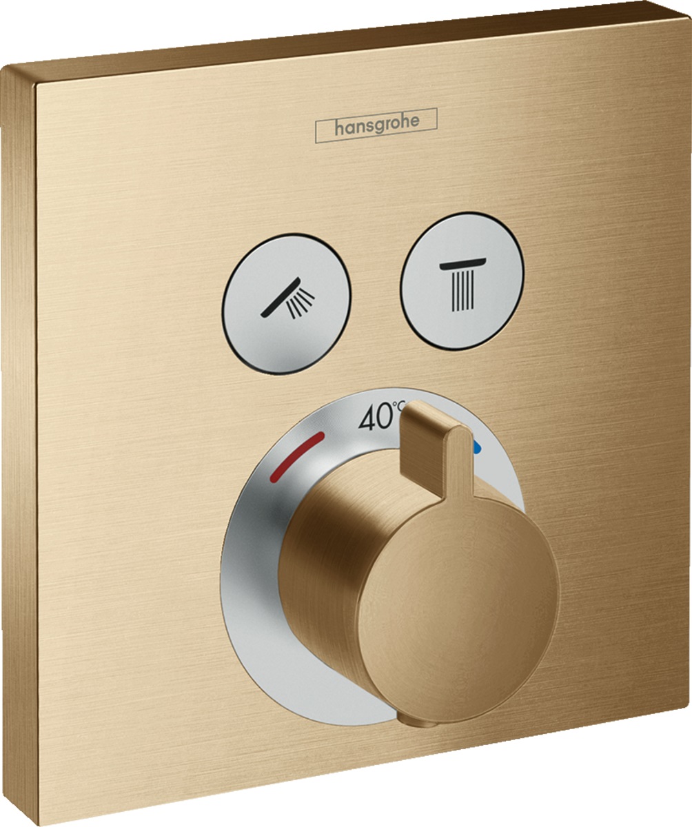 Hansgrohe ShowerSelect bateria wannowo-prysznicowa podtynkowa termostatyczna brąz szczotkowany 15763140