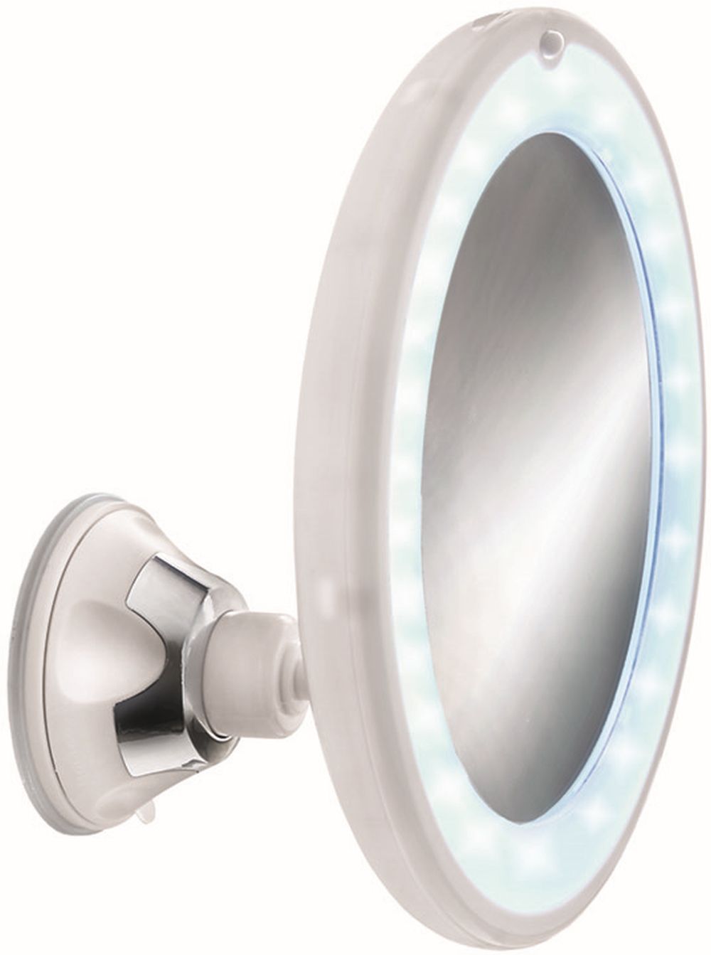 Kleine Wolke Flexy Light lusterko kosmetyczne 17,5x17,5 cm okrągłe z oświetleniem biały 5819114886