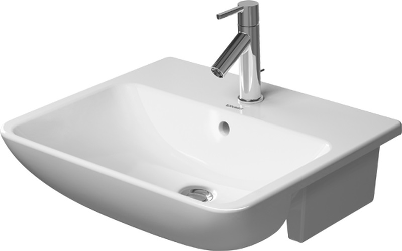 Duravit ME by Starck umywalka 55x45,5 cm półblatowa półokrągła biała 0378550000