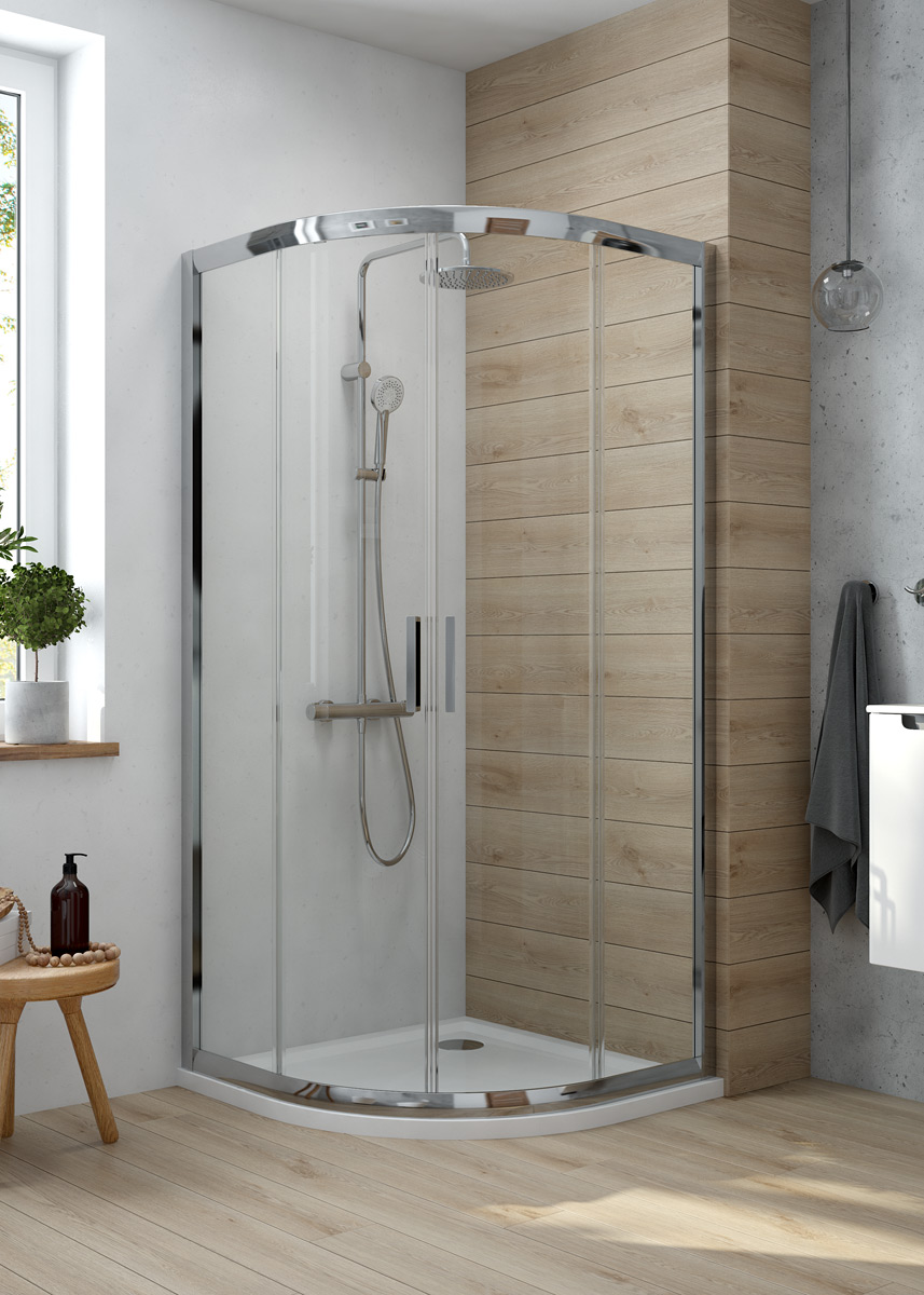 Oltens Superior brodzik 90x90 cm półokrągły akrylowy biały 16002000 - Wysyłka w 24h