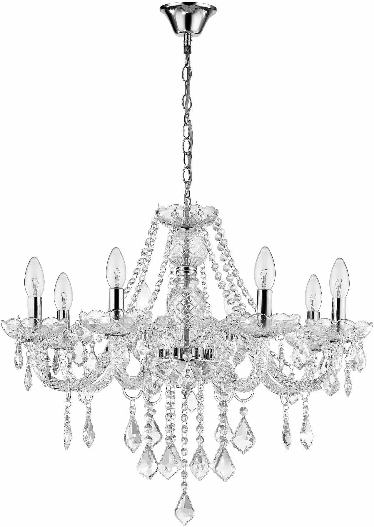 Light Prestige Cristallo lampa wisząca 8x60W przezroczysta LP-2940/8P