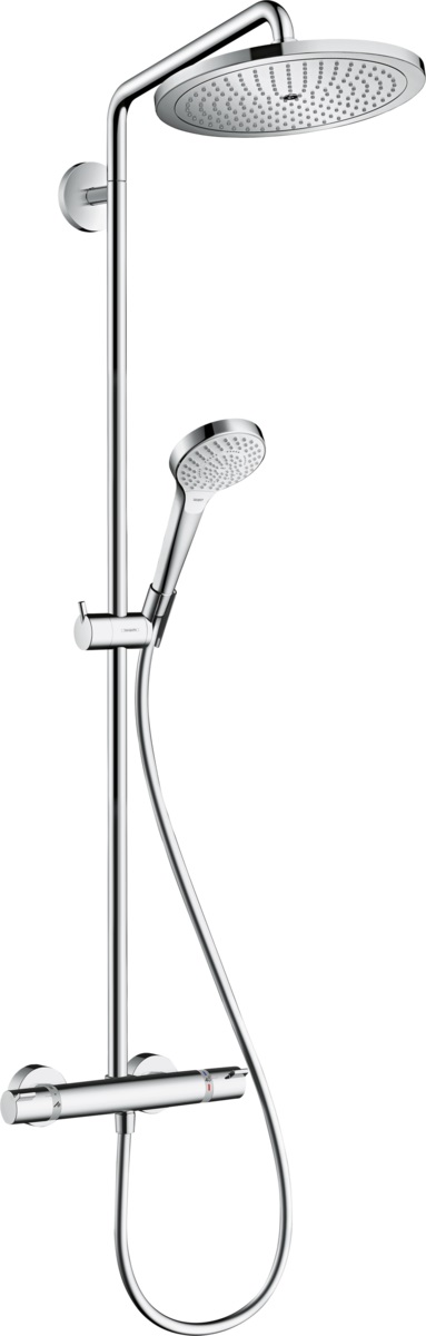 Hansgrohe Croma Select S Showerpipe EcoSmart zestaw prysznicowy ścienny termostatyczny chrom 26794000 - Wysyłka w 24h