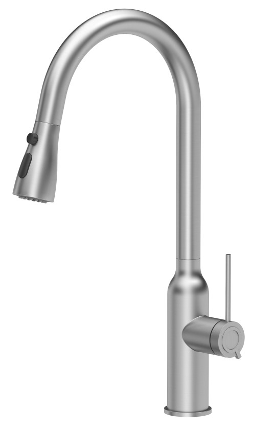 Quadron Jessica Q Line bateria kuchenna stojąca z wyciąganą wylewką stal szczotkowana 3573591_BS