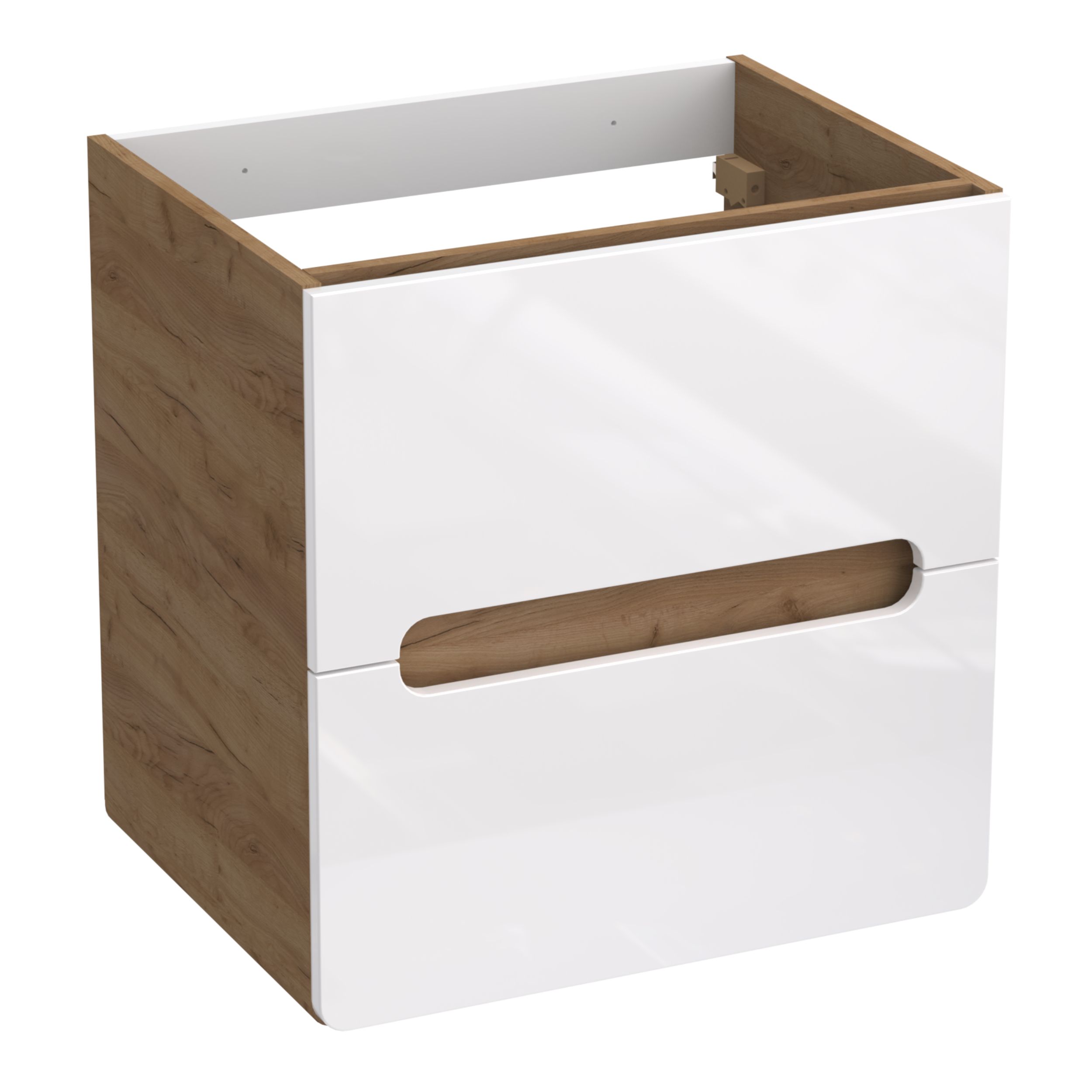 Strama Lupo szafka 59,5x45,6x60,5 cm podumywalkowa wisząca biały połsk/dąb craft złoty 22.101.00