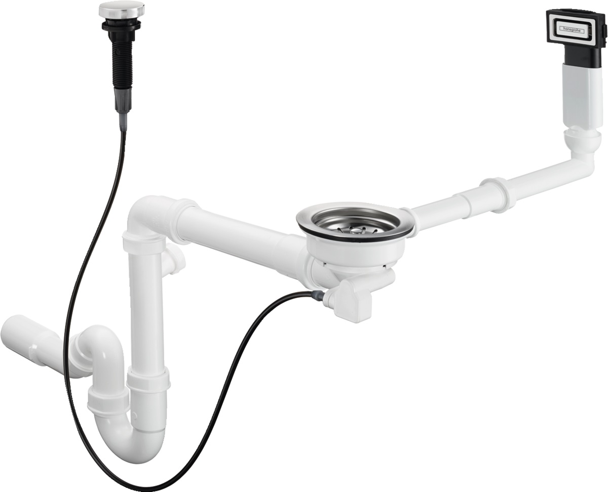 Hansgrohe D16-11 komplet odpływowy z przelewem automatyczny chrom 43937000 - Wysyłka w 24h
