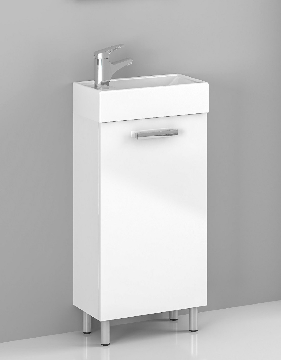 Astor Lupo umywalka z szafką 40 cm biały połysk AM-LUU-400-27 - Wysyłka w 24h