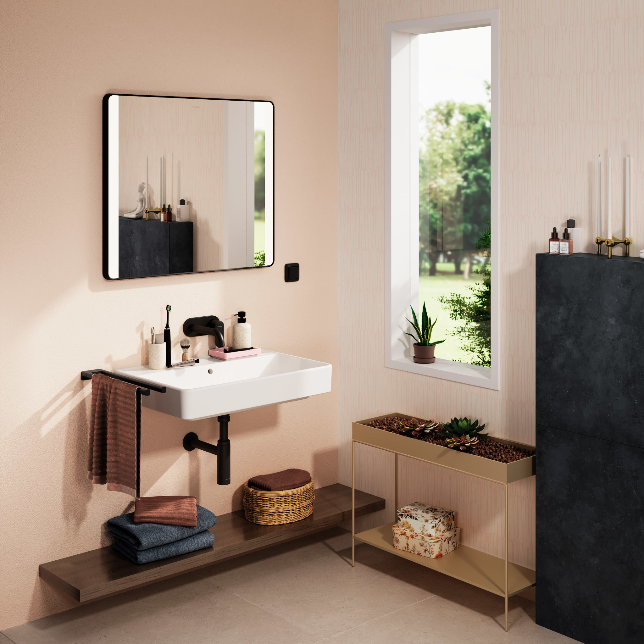 Hansgrohe Xanuia Q umywalka 70x48 cm prostokątna ścienna biała 60222450