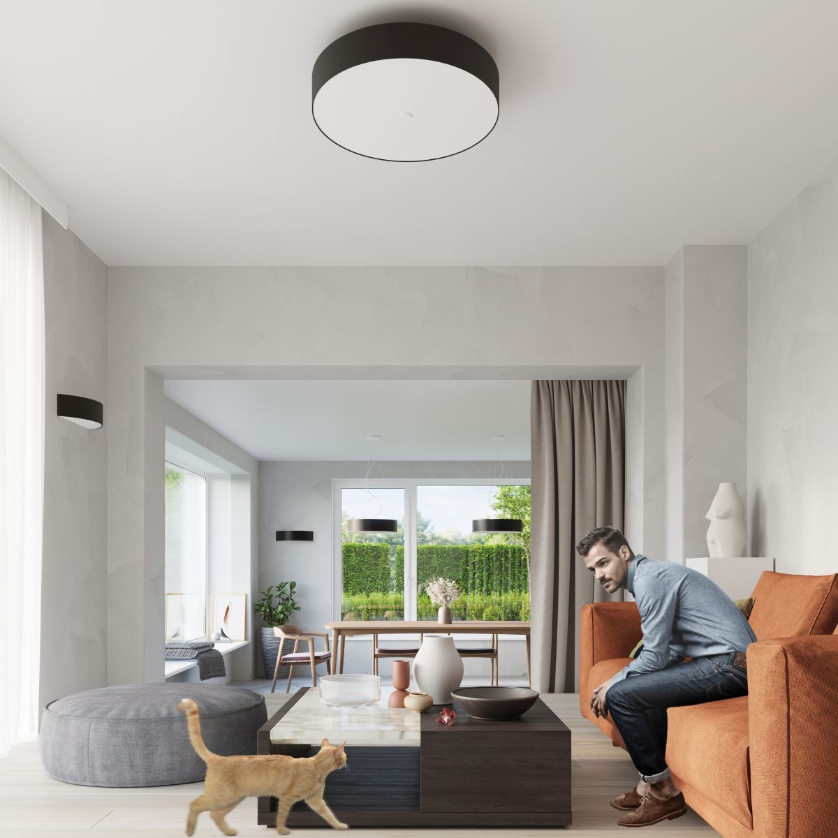 Sollux Lighting Skala 100 plafon 6x60W czarny SL.0818