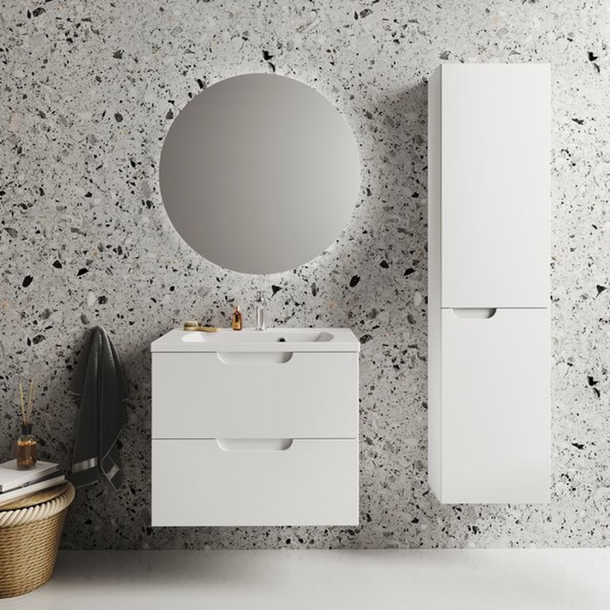 Ravak Luna lustro 60x60 cm okrągłe z oświetleniem X000001578