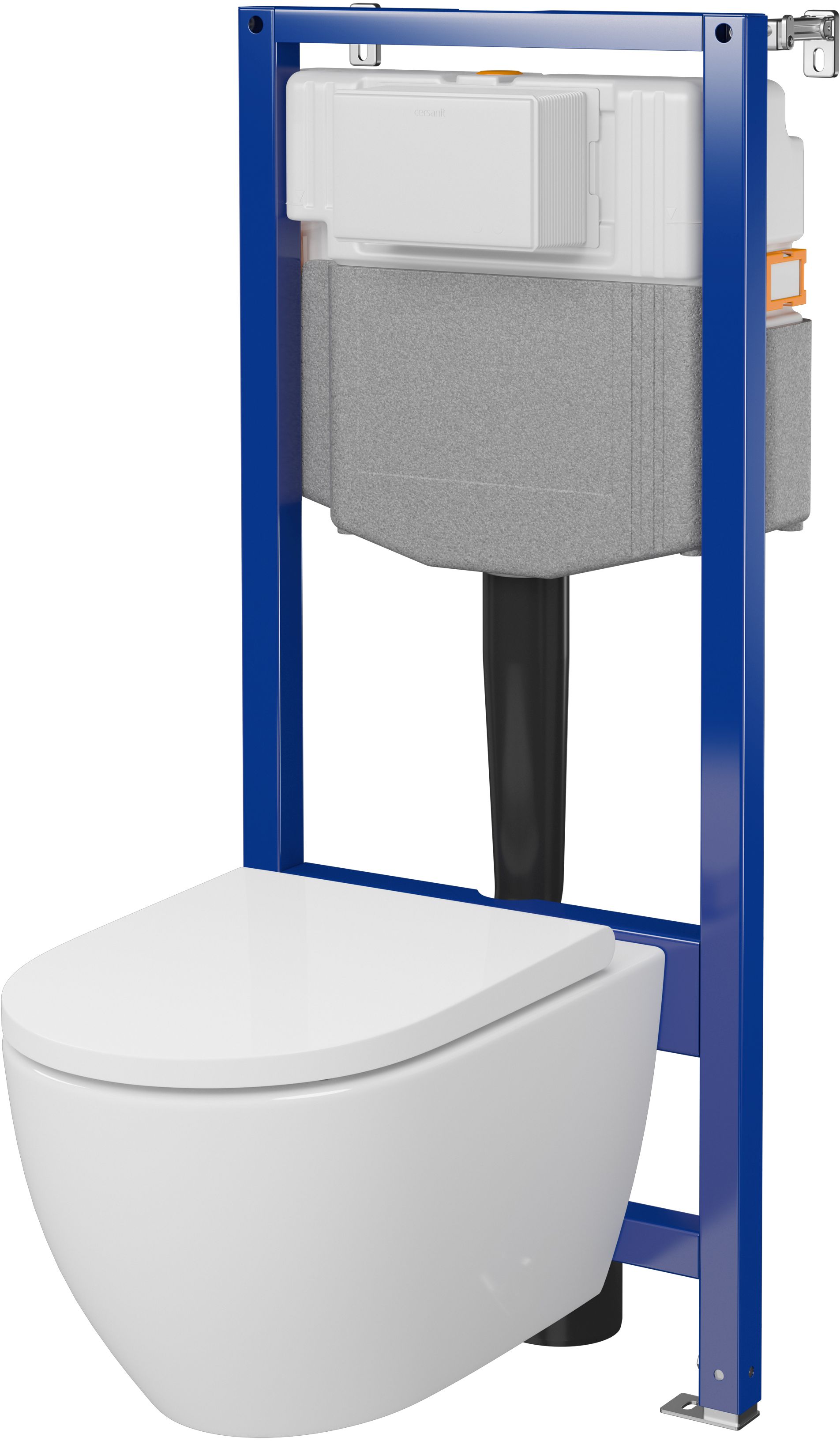 Zestaw Cersanit Zen Pro miska WC CleanOn spłukiwanie wirowe z deską wolnoopadającą i stelaż podtynkowy Aqua 2.0 S701-798 - Wysyłka w 24h