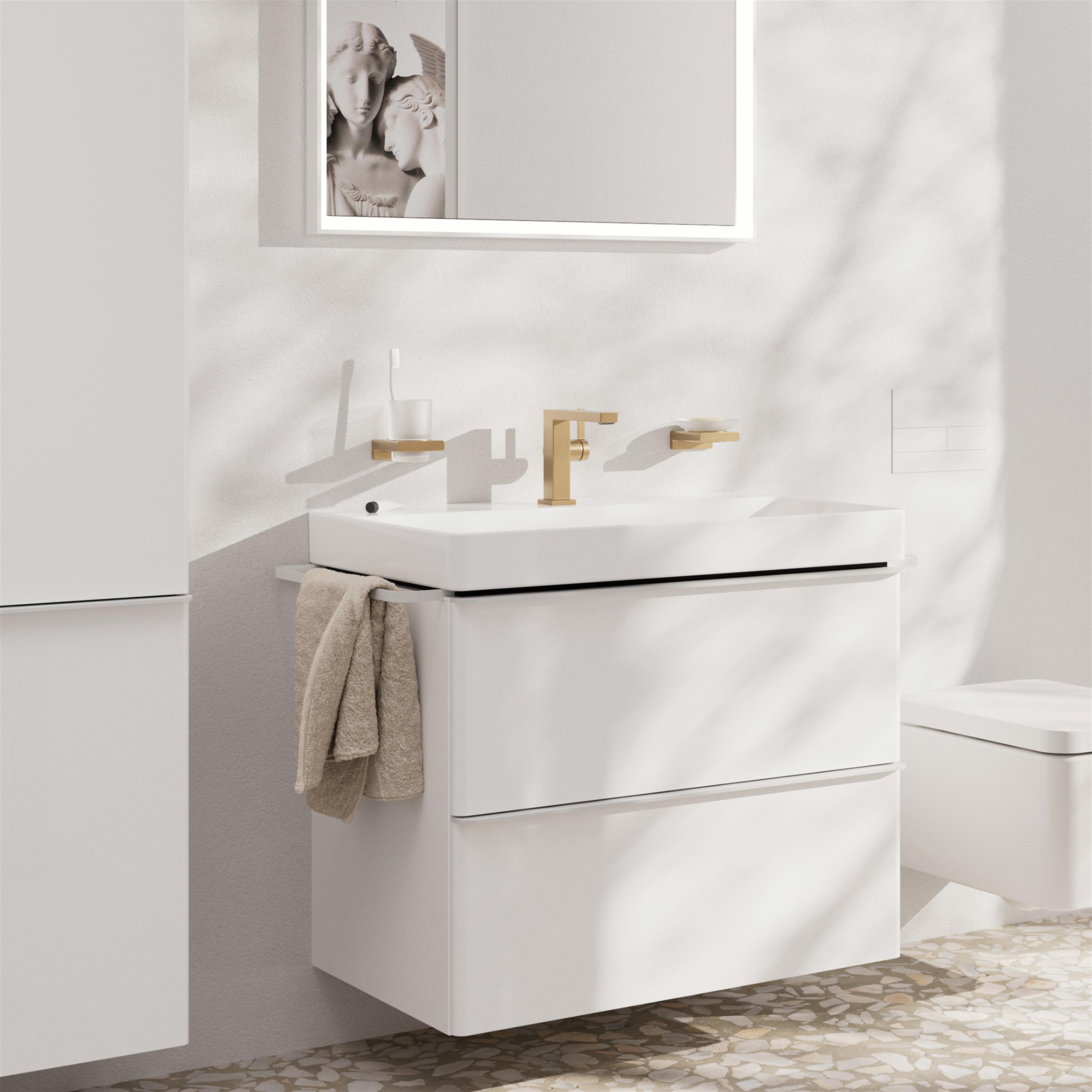 Hansgrohe Tecturis E bateria umywalkowa stojąca brąz szczotkowany 73023140