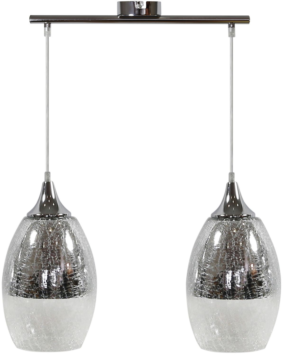 Candellux Celia lampa wisząca 2x60W srebrna 32-51578