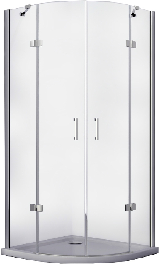 Besco Viva 195 kabina prysznicowa 80 cm półokrągła chrom/szkło przezroczyste VP-80-195-C