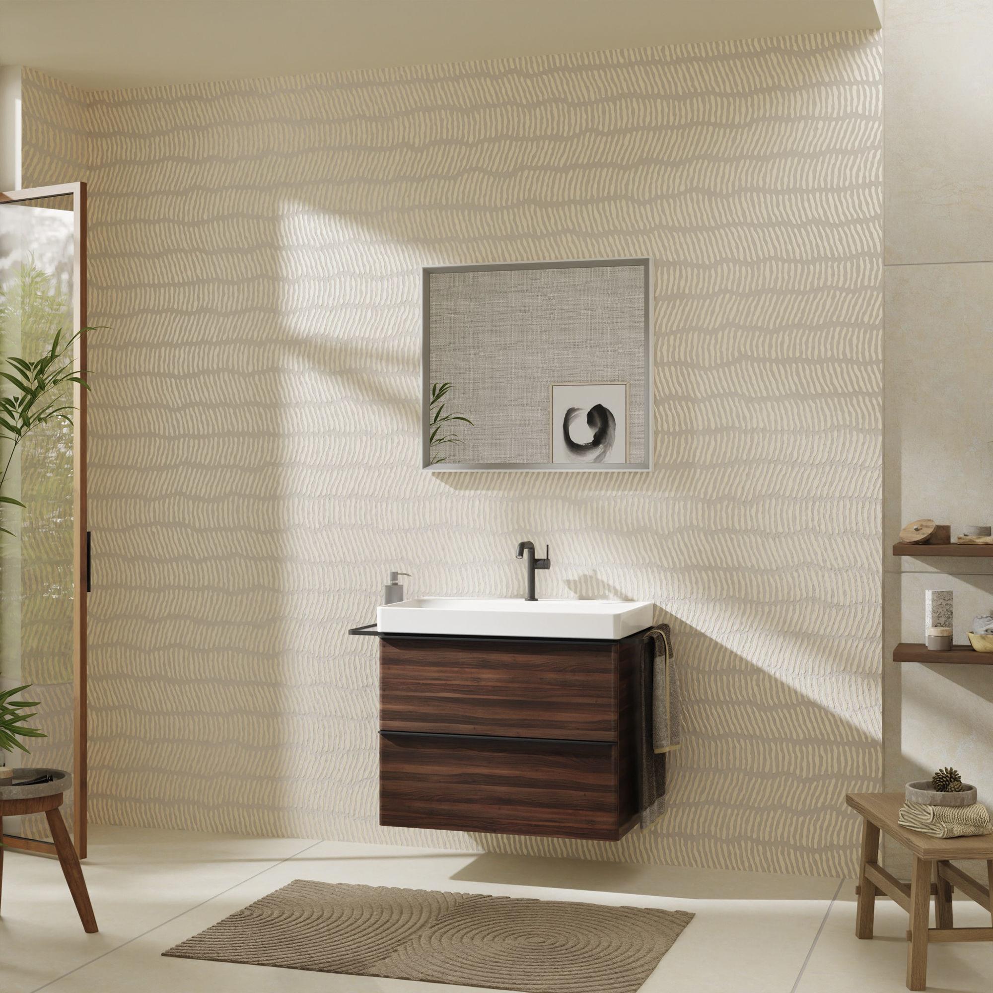 Hansgrohe Xelu Q szafka 78 cm podumywalkowa wisząca ciemny orzech/czarny mat 54030670