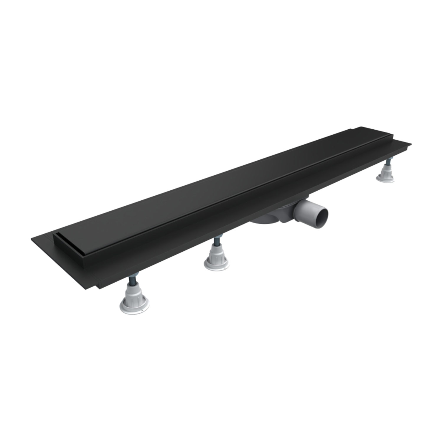 Omnires Lowfix odpływ prysznicowy 80 cm liniowy czarny LOWFIX80GBL