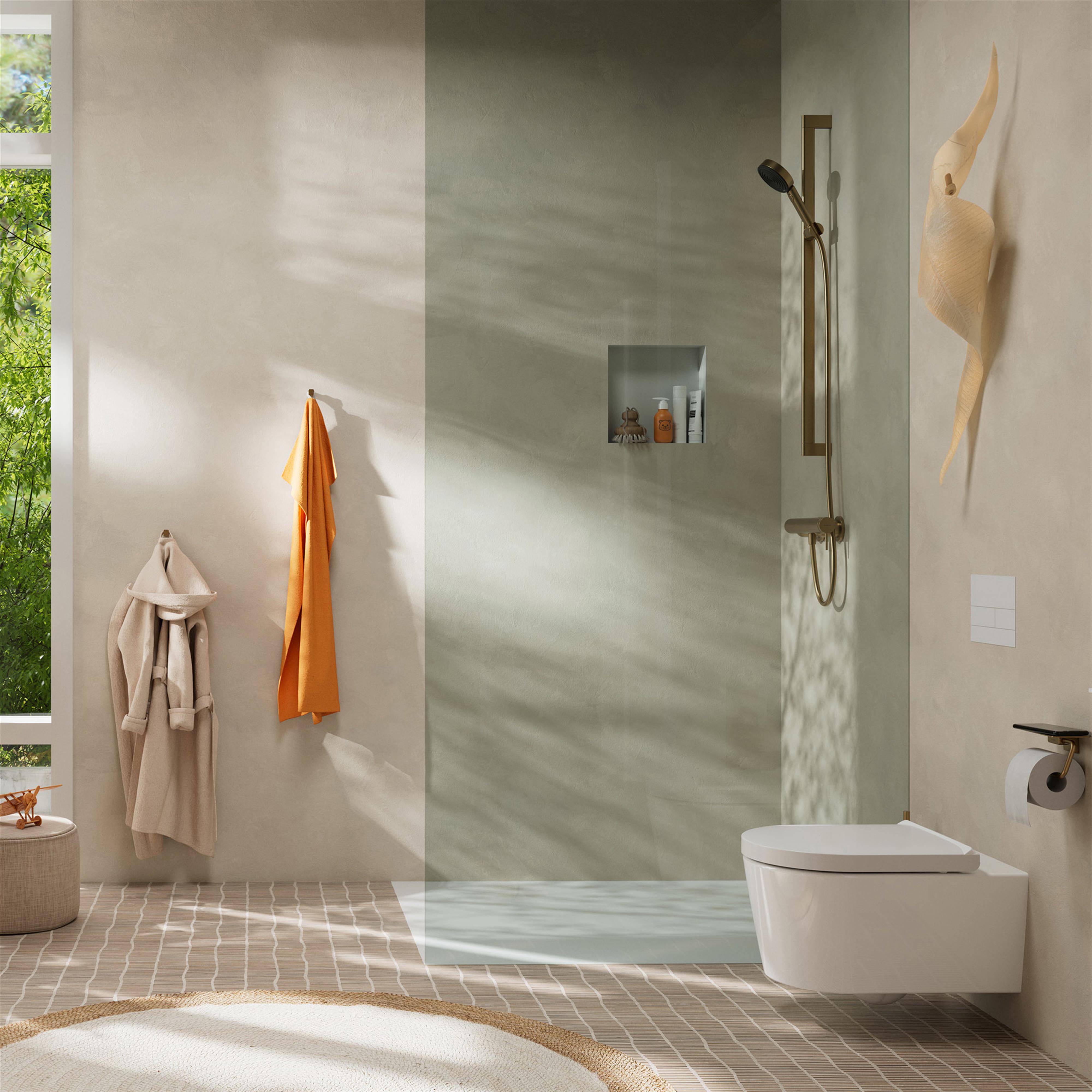 Hansgrohe Tecturis S bateria prysznicowa ścienna brąz szczotkowany 73622140