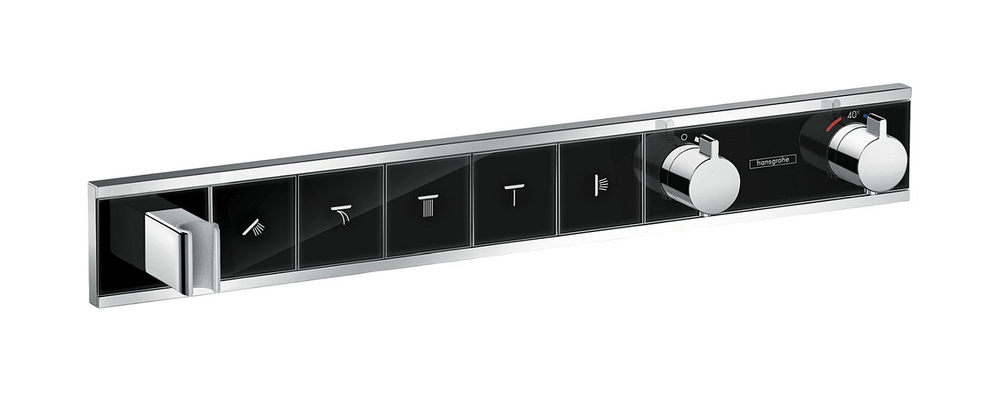Hansgrohe RainSelect bateria wannowo-prysznicowa podtynkowa termostatyczna czarny/chrom 15358600