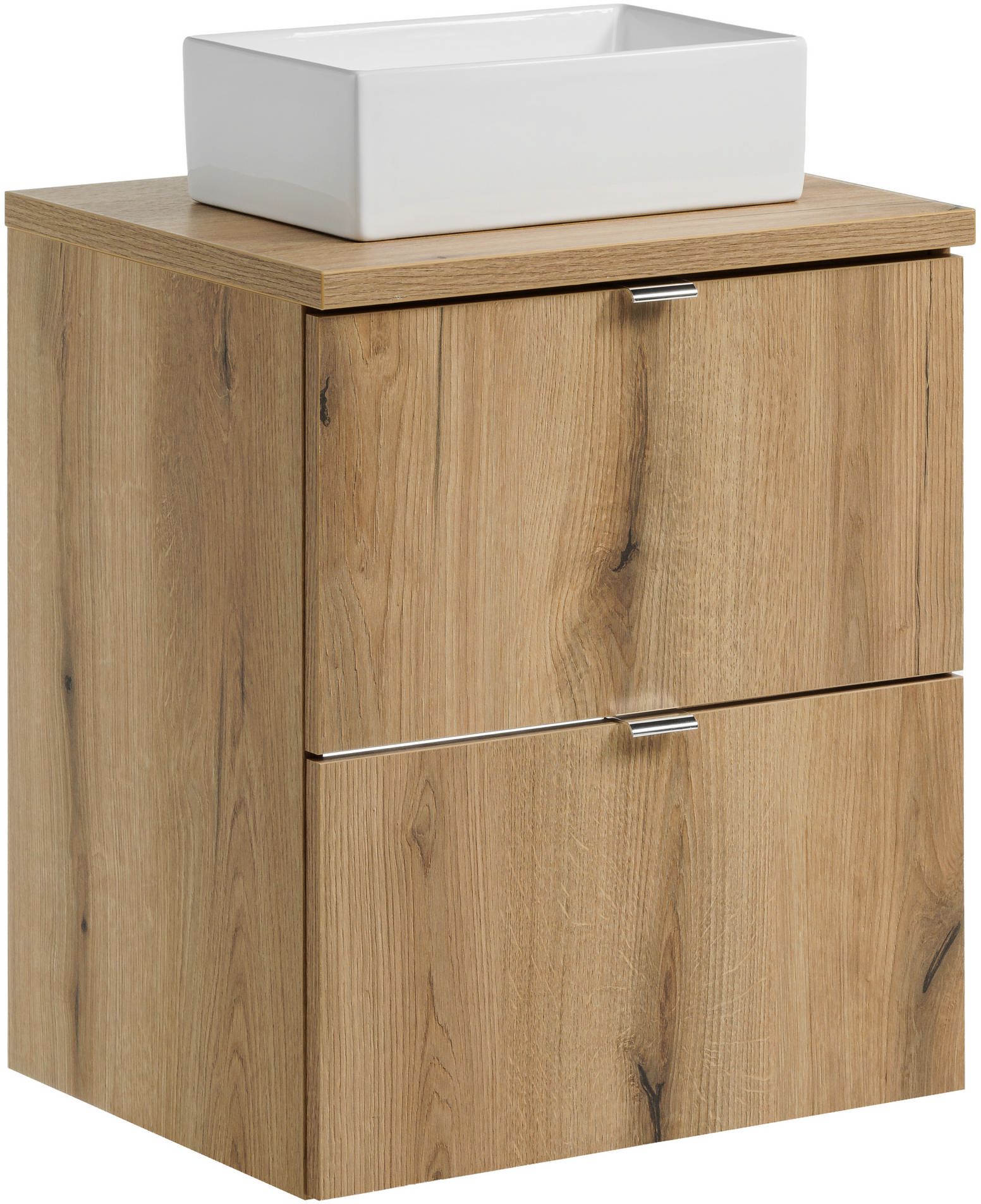 Zestaw meblowy Nova Oak szafka podumywalkowa 50 cm dąb z blatem i umywalką Gaja SET-NOA B OAK 50CM S UN GAJA 35 SW