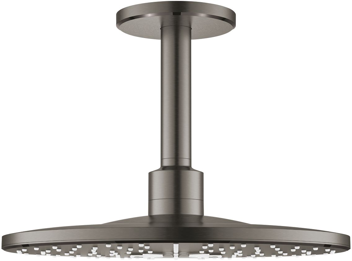 Grohe Rainshower 310 SmartActive deszczownica 31 cm okrągła z ramieniem sufitowym brushed hard graphite 26477AL0