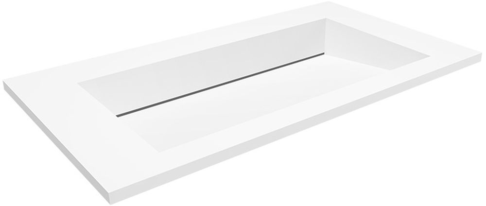 Cristalstone Linea Ideal umywalka 80x45 cm wpuszczana prostokątna biały U800-MCOLC/CR/BO