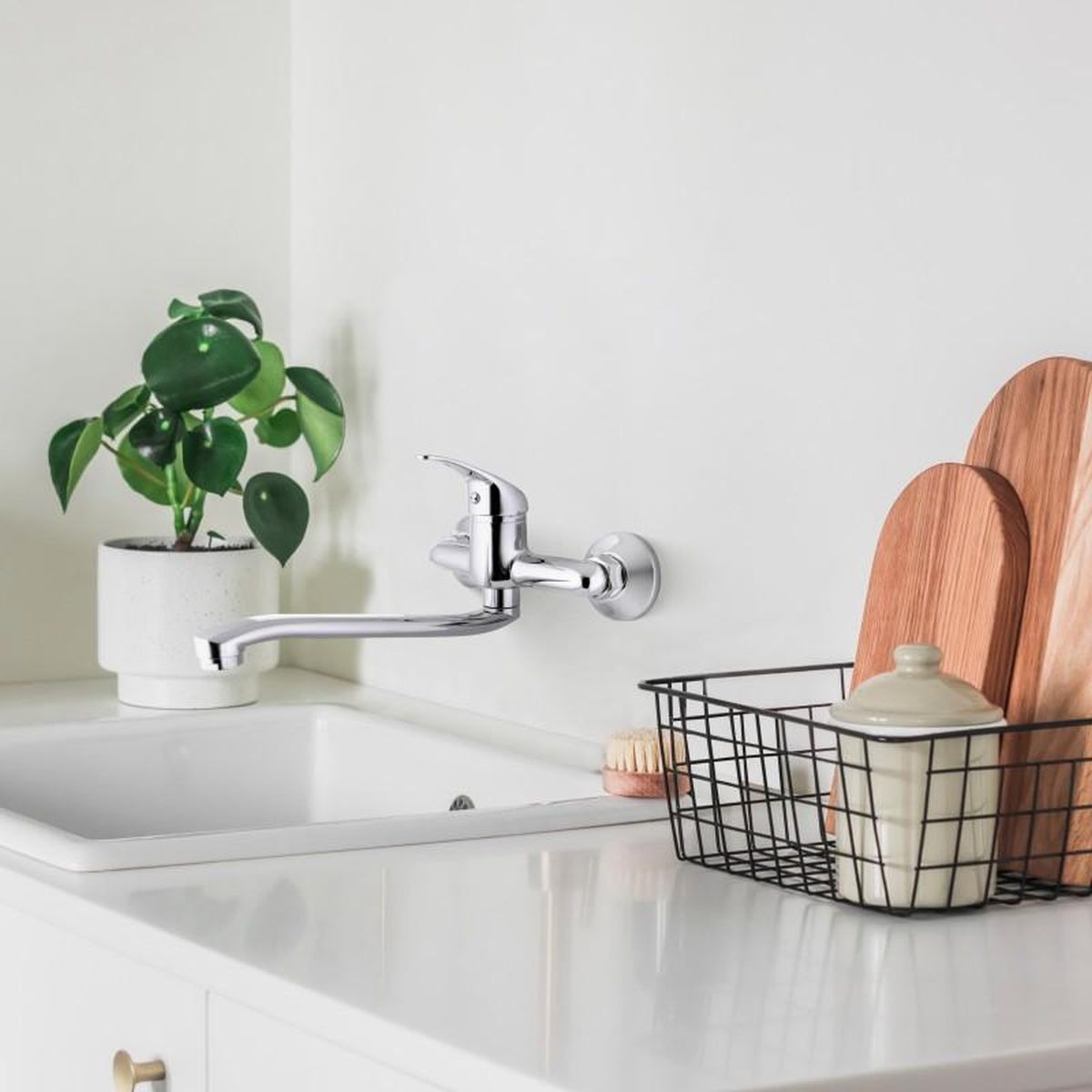 YokaHome Fizar bateria kuchenna ścienna chrom BZ.FIZAR-CHR - Wysyłka w 24h