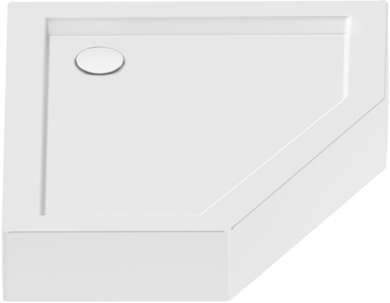 New Trendy New Azura brodzik 80x80 cm pięciokątny biały B-0414