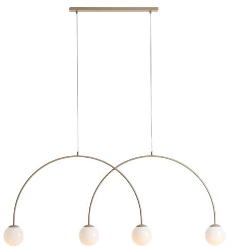 Aldex Una lampa wisząca 4x10 W beżowa 1116L17_L
