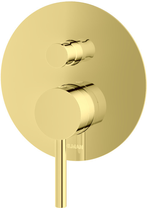 Kohlman Axel Gold bateria wannowo-prysznicowa podtynkowa złota QW210AGD