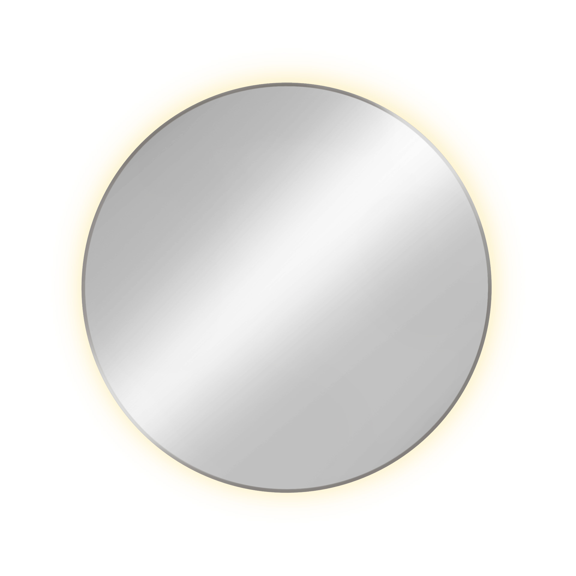 Baltica Design Tiny Border Bright lustro 80x80 cm srebrne barwa światła neutralna z włącznikiem bezdotykowym