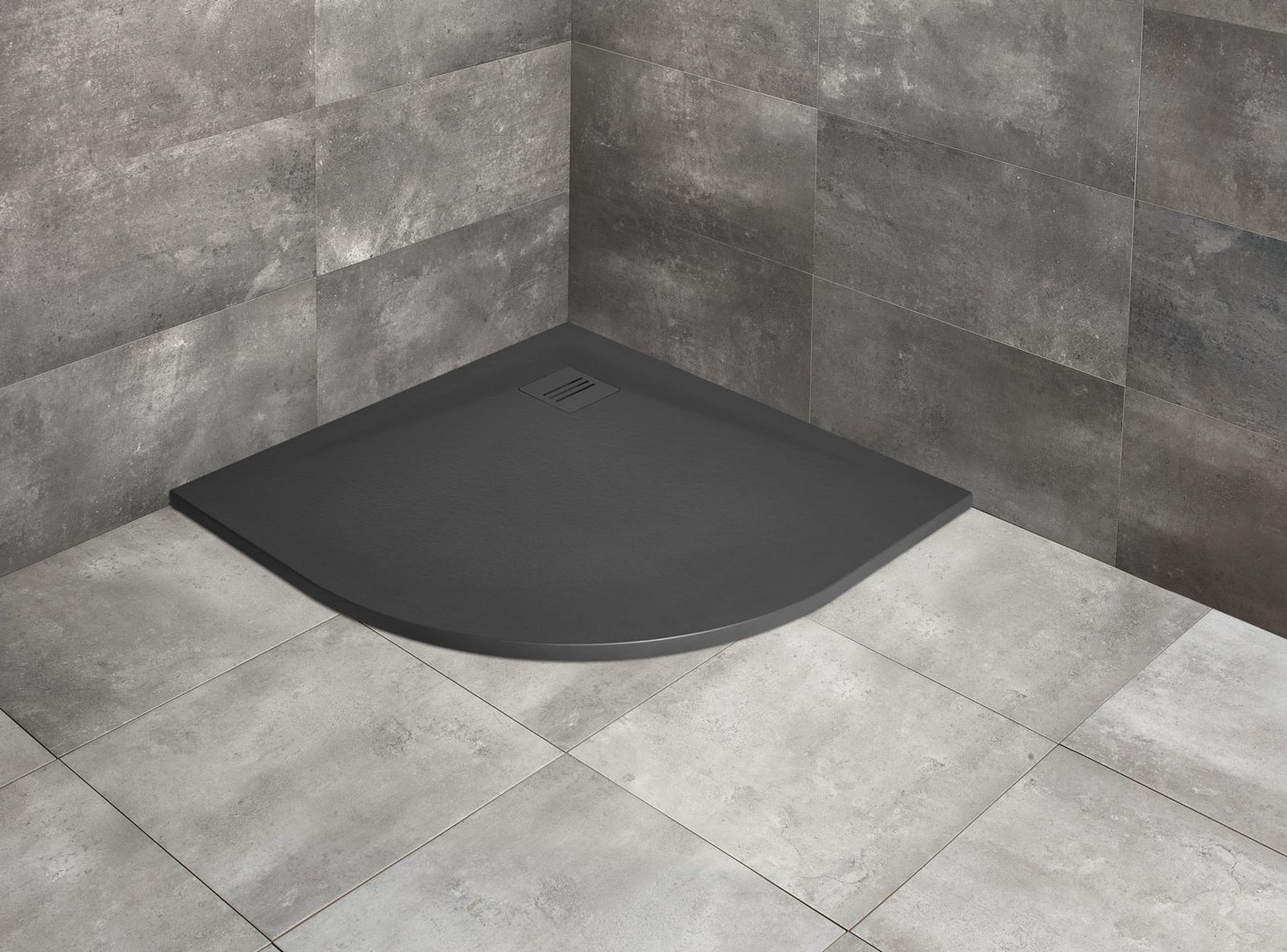 Radaway Kyntos A brodzik 80x80 cm półokrągły antracyt HKA8080-64
