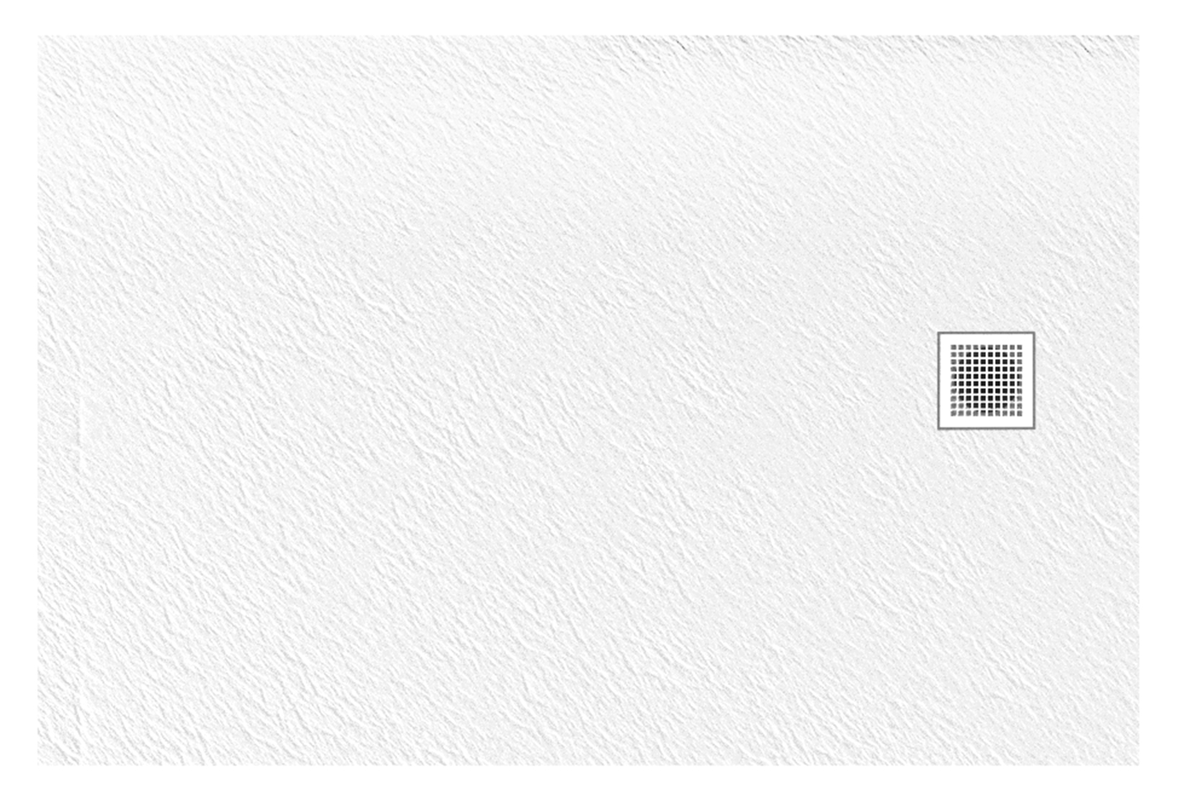 New Trendy Mori brodzik 100x80 cm prostokątny biały B-0432