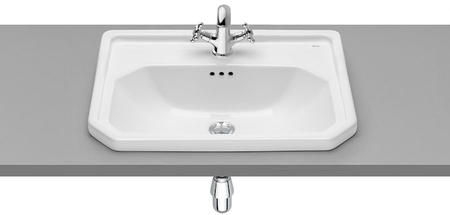 Roca Carmen umywalka 60x45 cm wpuszczana prostokątna Supraglaze biała A3270A5S00